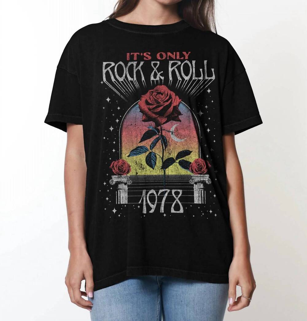 NEW GIRL DANGEROUS it's only rock & roll top in black